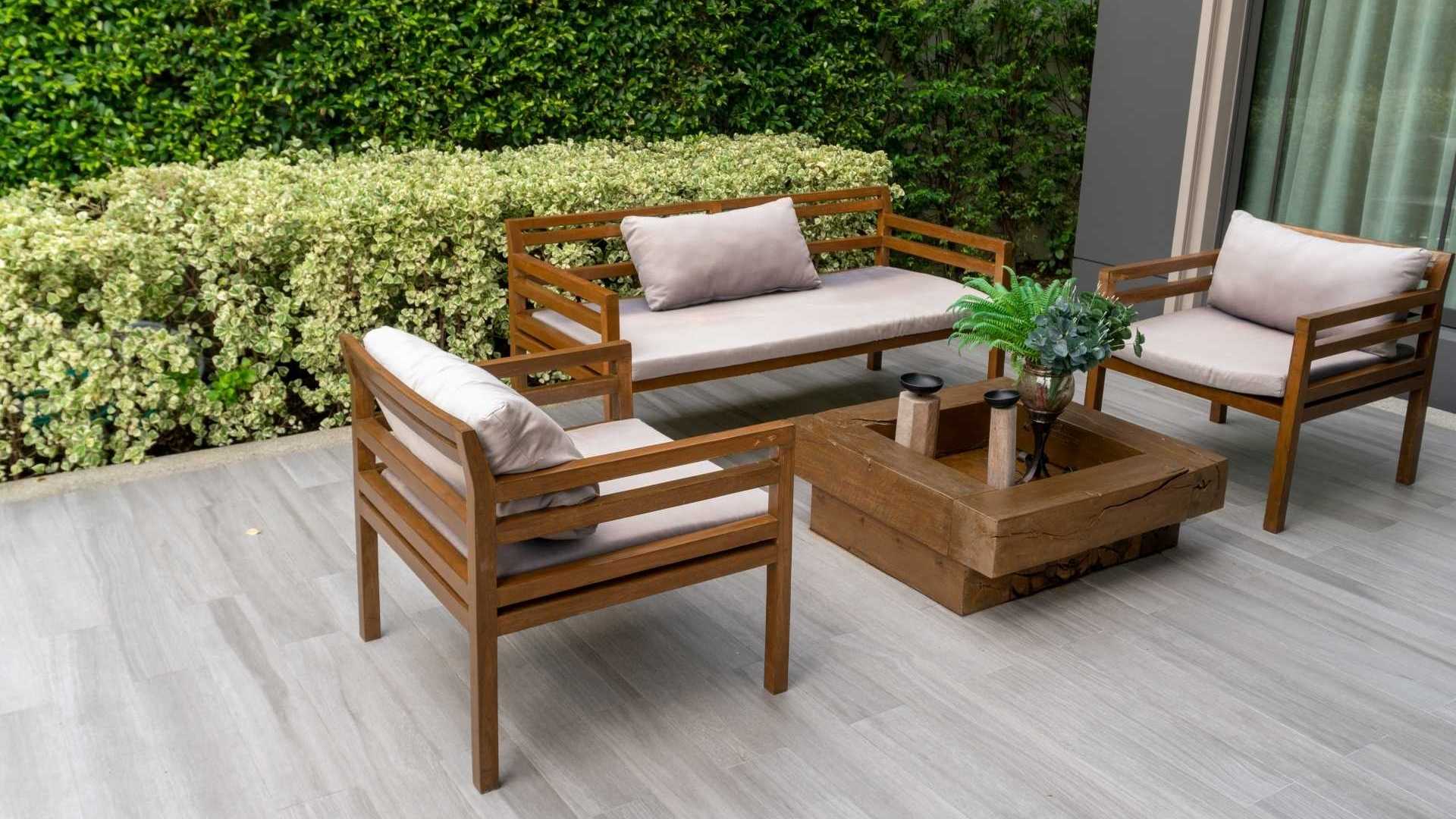 Garten Sitzecke aus Holz