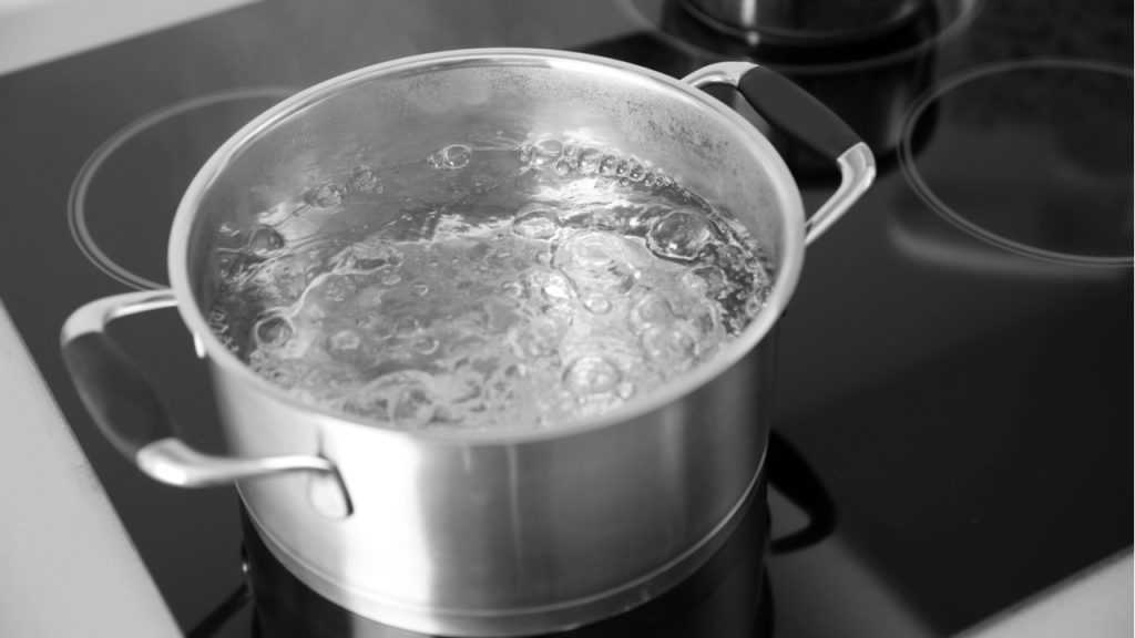 Kochendes Wasser.